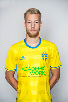 Fotbollsspelaren Filip Dagerstål i Sveriges U21 landslag