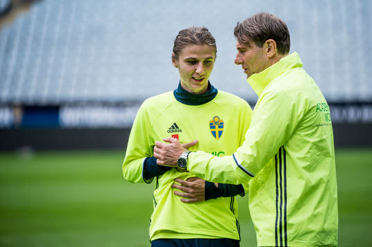 Paweł Cibicki och förbundskaptenen Håkan Ericson