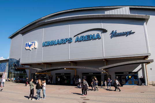 Exteriör vy av Kinnarps arena