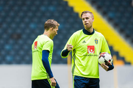 Pontus Jansson med Ludwig Augustinsson
