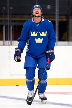Sveriges Erik Karlsson jublar