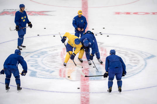 Två spelare tränar tekningar