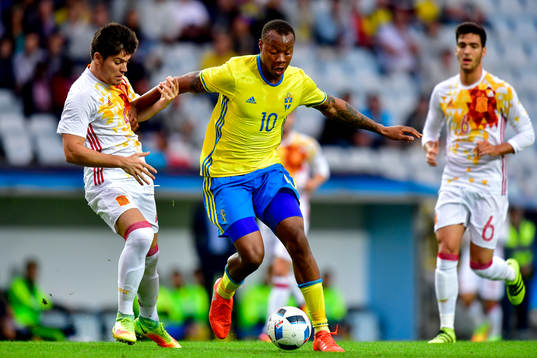 Bläddra bland fler bilder av Fotboll, U21, EM-kval, Sverige - Spanien