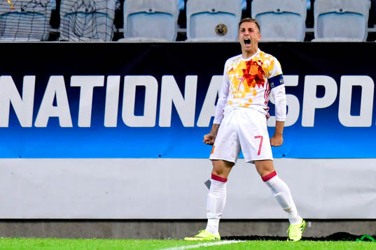 Spaniens Gerard Deulofeu jublar