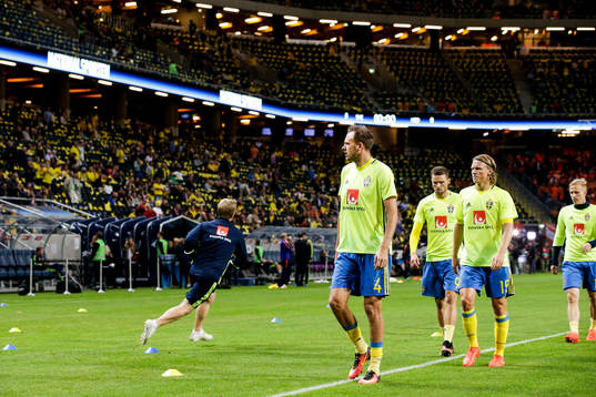 Sveriges Andreas Granqvist, Marcus Berg och Oscar Hiljemark