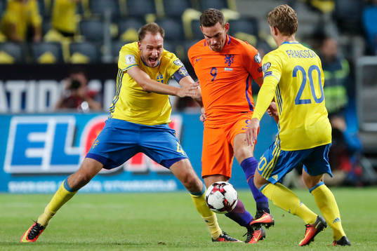 Sveriges Andreas Granqvist och Alexander Fransson
