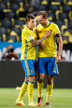 Sveriges Victor Nilsson Lindelöf och Andreas Granqvist