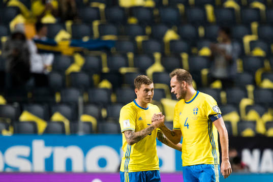 Sveriges Victor Nilsson Lindelöf och Andreas Granqvist