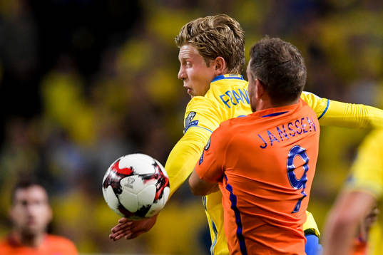 Sveriges Alexander Fransson och Hollands Vincent Janssen