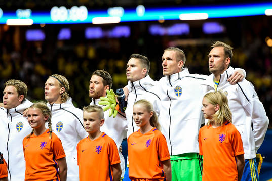 Sveriges Oscar Hiljemark, Marcus Rohdén, Mikael Lustig,