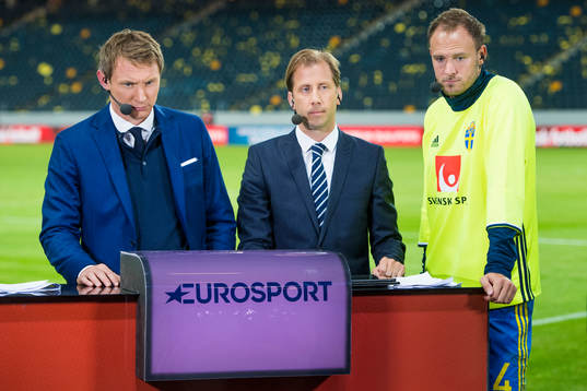 Eurosports studio med experterna Kim Källström, Simon