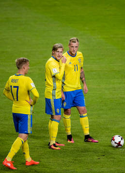 Sveriges Oscar Wendt , Emil Forsberg och John Guidetti redo