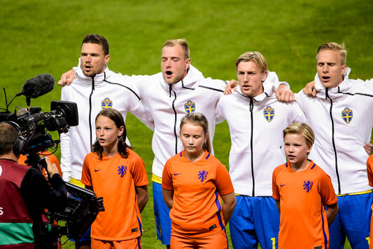 Sveriges Marcus Berg, John Guidetti, Emil Forsberg och