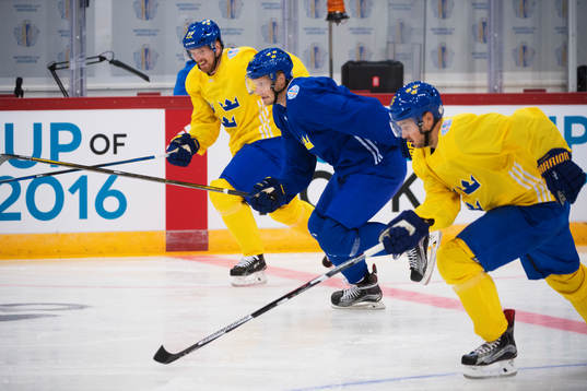 Daniel Sedin, Carl Söderberg och Marcus Krüger