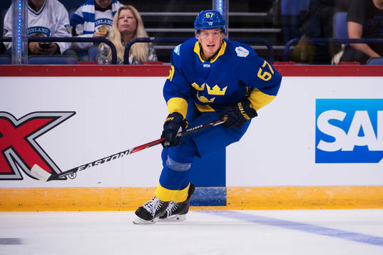 Sveriges Rickard Rakell på uppvärmningen innan