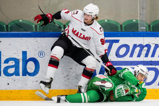 Malmö Redhawks Kim Rosdahl och Rögles Timothy Liljegren