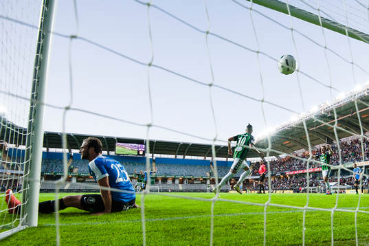 Trelleborgs Robin Jacobsson reagerar när GAIS Luka