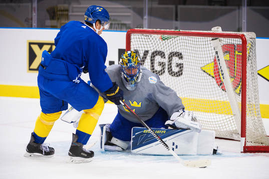 Rickard Rakell och Henrik Lundqvist