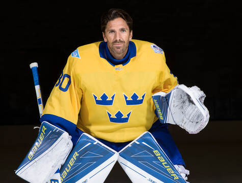 Goaltender Henrik Lundqvist of Sweden poses for a portrait