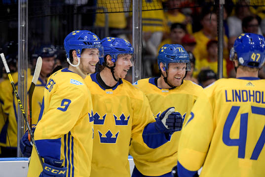 Sveriges Filip Forsberg, Nicklas Bäckström, Patric