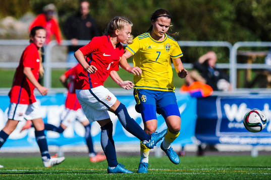Norges Lotte Fikseth Fossem och Sveriges Johanna Lindell