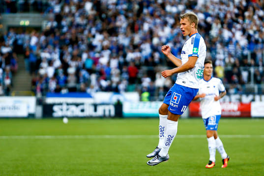 Norrköpings Sebastian Andersson jublar