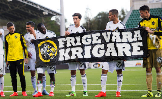 s spelare med en banderroll