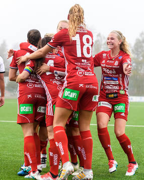 Piteåspelarna jublar