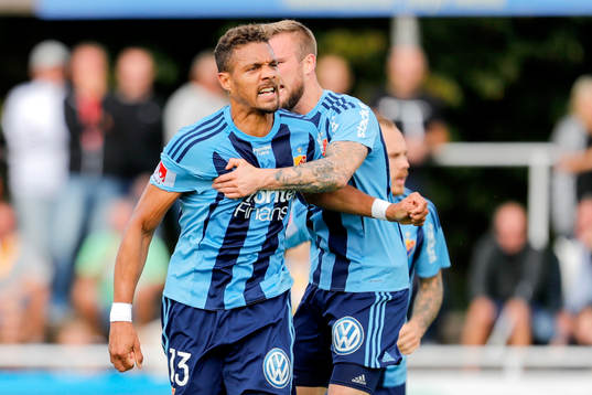Djurgårdens Mathias Ranegie jublar
