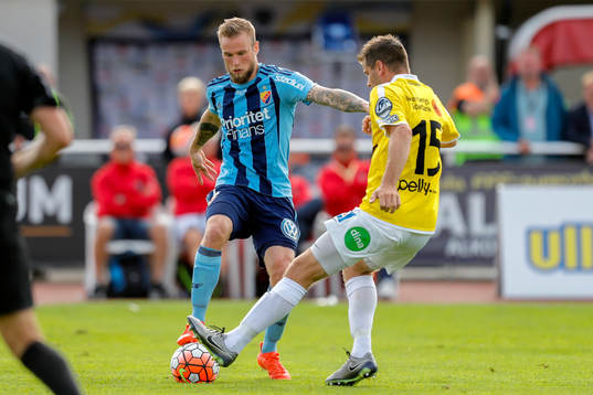 Djurgårdens Magnus Eriksson och Falkenbergs Stefan Rodevåg
