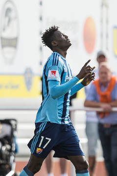 Djurgårdens Michael Olunga jublar