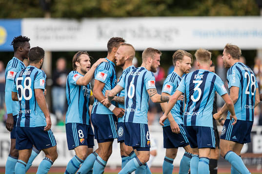 Djurgårdens spelare jublar
