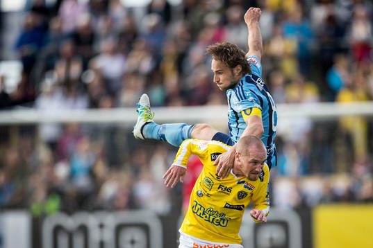 Djurgårdens Kevin Walker och Falkenbergs Christoffer