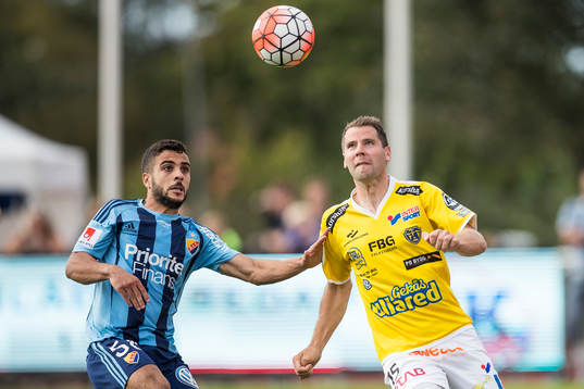 Djurgårdens Othman El Kabir och Falkenbergs Stefan Rodevåg