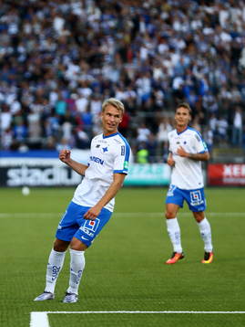 Norrköpings Sebastian Andersson jublar