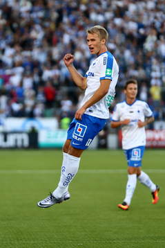 Norrköpings Sebastian Andersson jublar