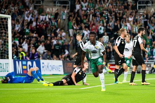 Hammarbys Joseph Aidoo jublar