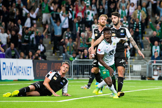 Hammarbys Joseph Aidoo jublar