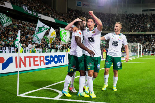 Hammarbys Joseph Aidoo jublar