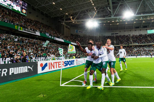 Hammarbys Joseph Aidoo jublar