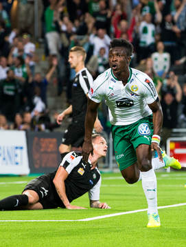 Hammarbys Joseph Aidoo jublar