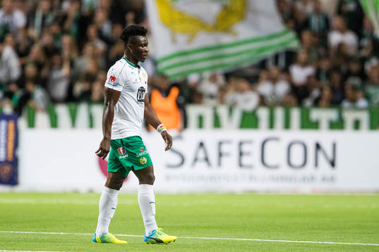 Hammarbys Joseph Aidoo ser deppig ut