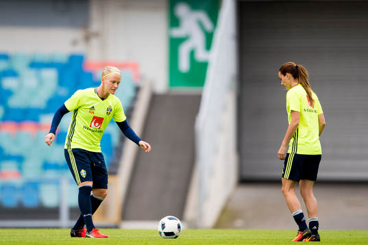 Nilla Fischer och Kosovare Asllani