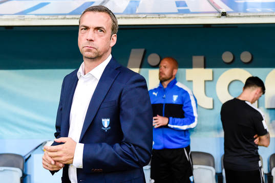 Malmö FFs tränare Allan Kuhn före fotbollsmatchen i