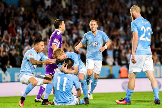 Malmö FFs Yoshimar Yotún, Anders Christiansen och