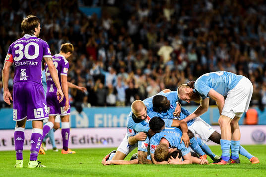Malmö FFs Yoshimar Yotún, Anton Tinnerholm , Jo Inge