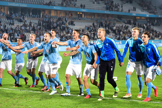 Malmö FFs spelare jublar