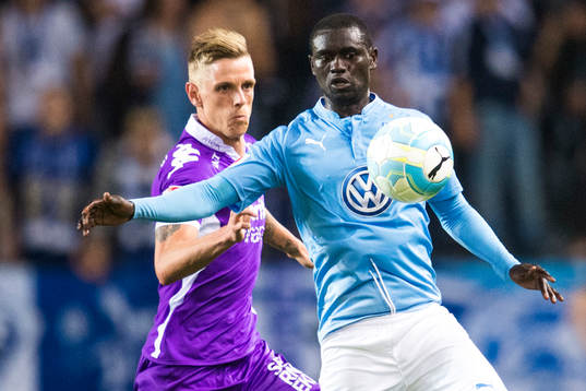 Malmö FFs Enock Kofi Adu och IFK Göteborgs Sören Rieks