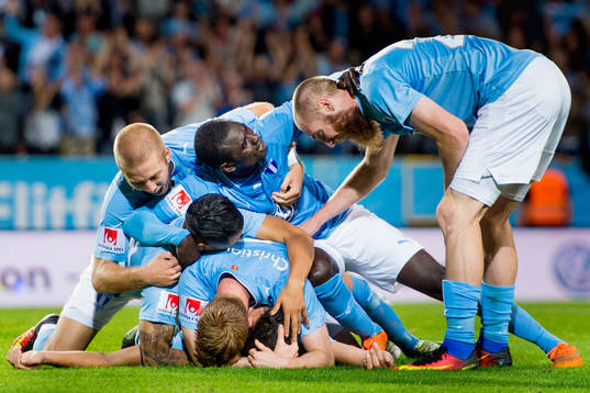 Malmö FFs Anton Tinnerholm, Enock Kofi Adu, Jo Inge