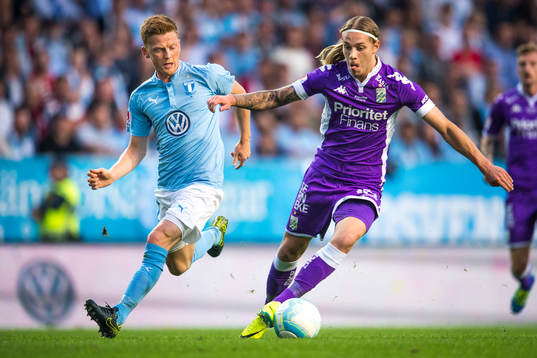 Malmö FFs Anders Christiansen och IFK Göteborgs Victor